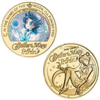 Bandai Sailor Anime Moon Usagi Tsukino Commemorative Coins Anime Peripheral Kawaii Cartoon Gold Lucky Coin Christmas Gift Toys
