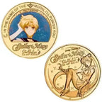 Bandai Sailor Anime Moon Usagi Tsukino Commemorative Coins Anime Peripheral Kawaii Cartoon Gold Lucky Coin Christmas Gift Toys