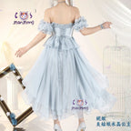 Cinderella GODDESS OF VICTORY: NIKKE Cosplay Crystal Princess Costume Sexy woman dress necklace crown prop set Halloween uniform