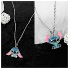 Fashion Cartoon Cute Big Ear Stitch Couple Necklace Personalized Hip Hop Pendant Sweater Chain