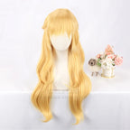Sailor Venus Cosplay Wigs Sailor Minako Aino Long Blonde Loose Wave Heat Resistant Synthetic Hair Wigs + a wig cap