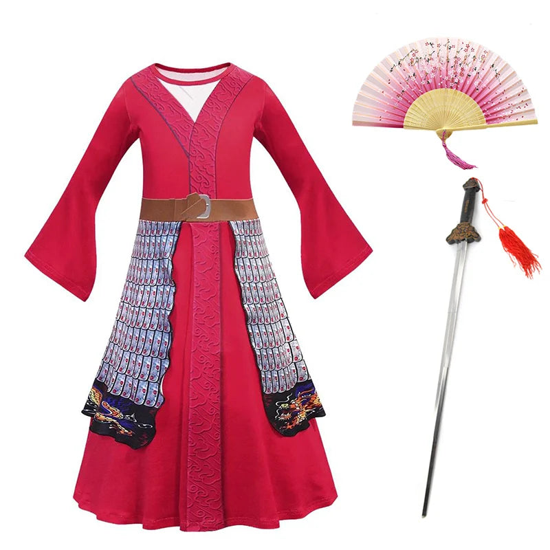 Mulan Cosplay Dress For Girls Mushu Dragon Cosplay Mulan Costume Halloween Stage Costumes Chinese Costumes Hanfu Dress