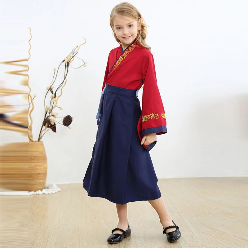 Mulan Cosplay Dress For Girls Mushu Dragon Cosplay Mulan Costume Halloween Stage Costumes Chinese Costumes Hanfu Dress