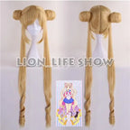 Tsuking Usagi Crystal New Queen Serenity Princess Serenity Tsuking Usagi super Sailor Gold headwear lemon yellow cosplay wig