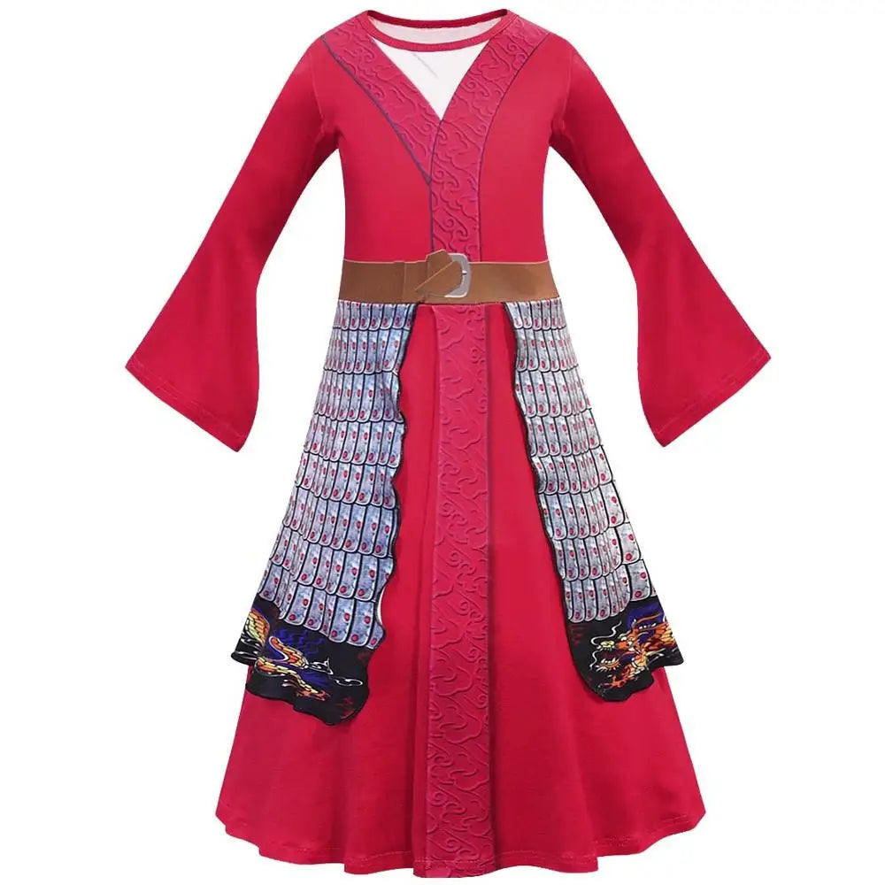 Mulan Cosplay Dress For Girls Mushu Dragon Cosplay Mulan Costume Halloween Stage Costumes Chinese Costumes Hanfu Dress