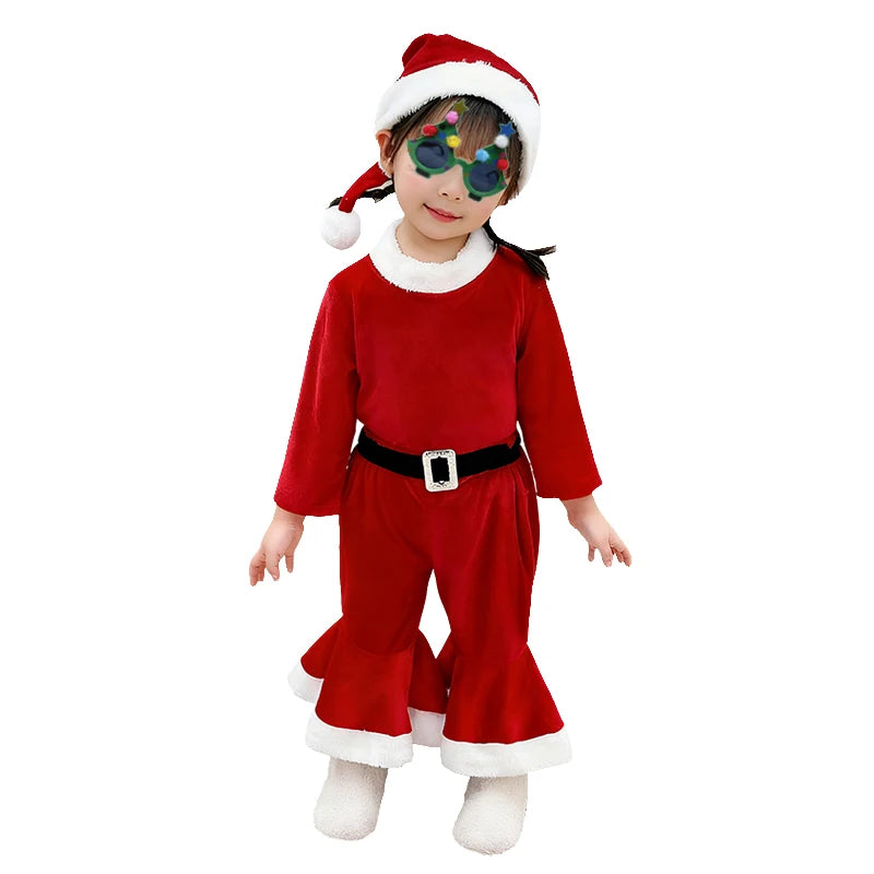 Christmas Kids Clothes Girl's Cosplay Dress Boys and Girls Carnival Party Clothes Children's New Year Costume Xmas Suit Gift