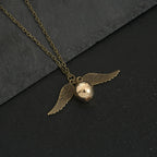 Starry Fleld  American Deathly Hallows Snitch Gold Necklace