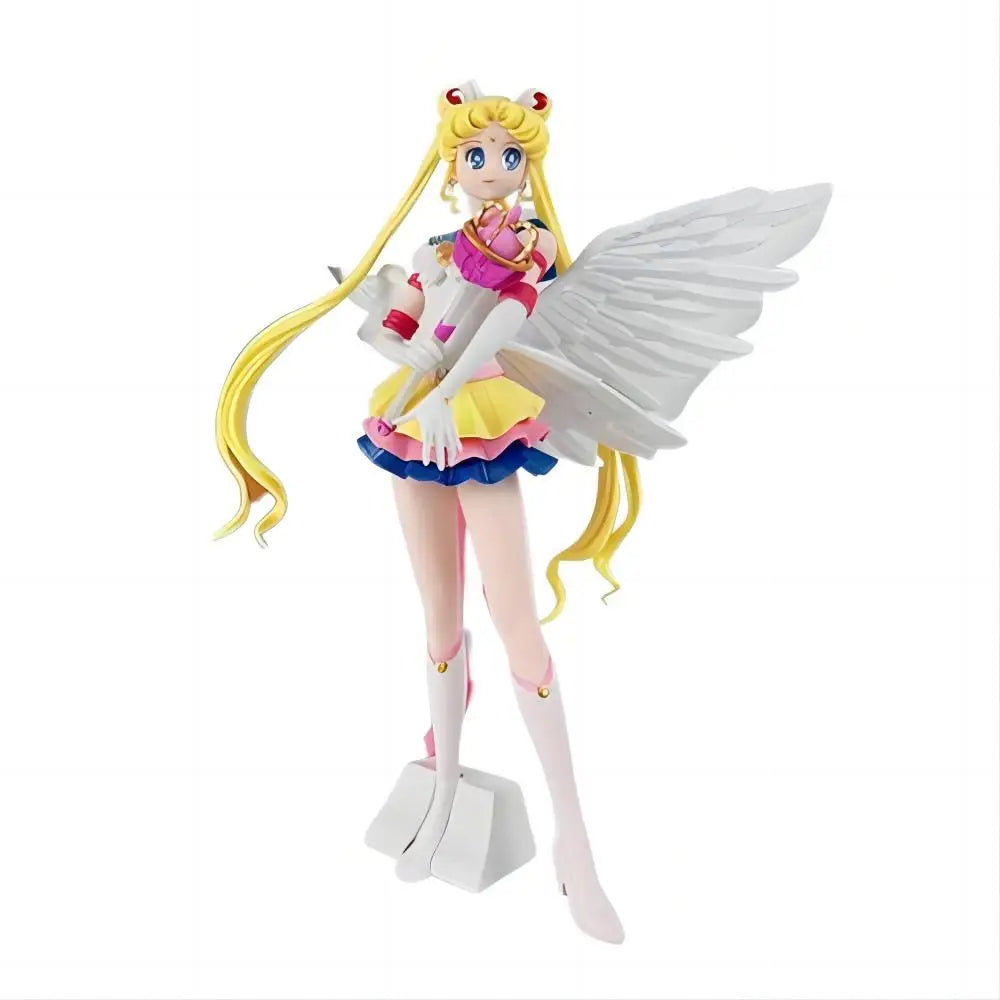 23cm Sailor Moon Anime Figure Sailor Mars Mercury Jupiter Venus Saturn Action Figurine Model Kids Collectible Toys Birthday Gift