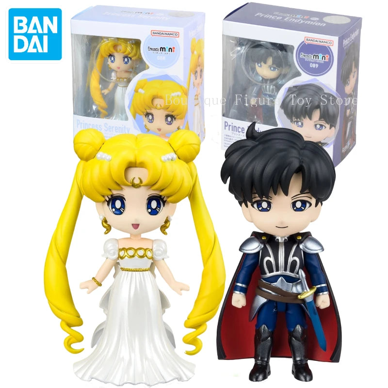 In Stock Bandai Figuarts Mini Sailor Moon Princess Serenity Prince Endymion Anime Action Figure Toy Gift Model Collecting Hobby