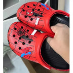 Spiderman Breathable Hole Sandals Cute Cartoon Anti-Slip Slippers for Adults Summer Indoor Outdoor Beach Shoes