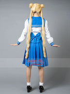 Anime Sailor Crystal Tsukino Usagi Cosplay Costume Women School JK Uniform