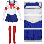 Sailor Costume Moon Usagi Tsukino Cosplay Costumes Kids Girls Cute Short Sleeve Dress Gloves Socks Halloween Carnival Clothing