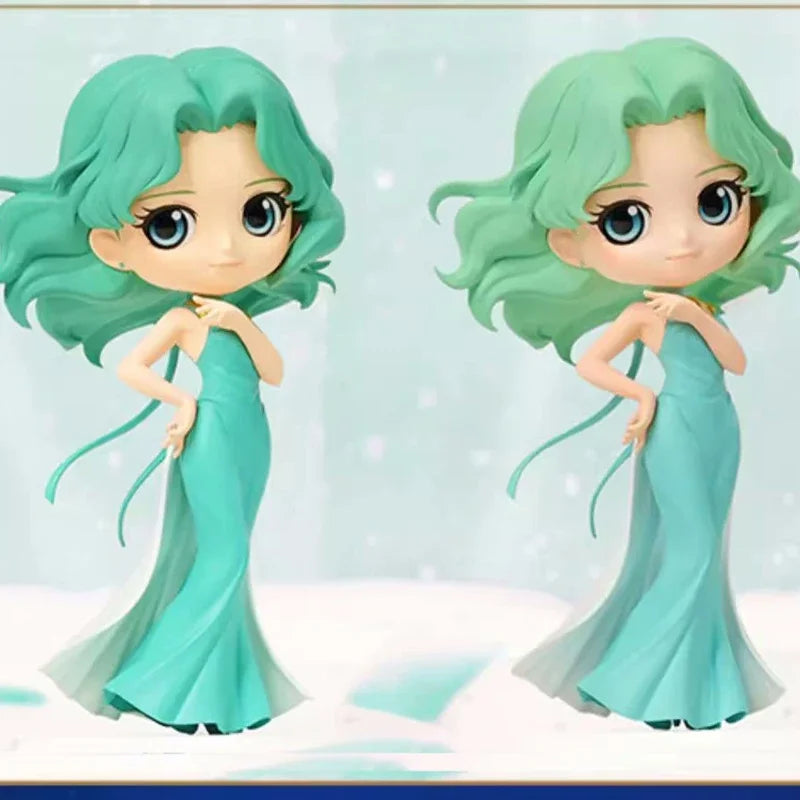 Original Bandai Qposket Sailor Moon Figure Eternal The Movie Princess Neptune Uranus Action Figurine Anime Model Girl Statue Toy