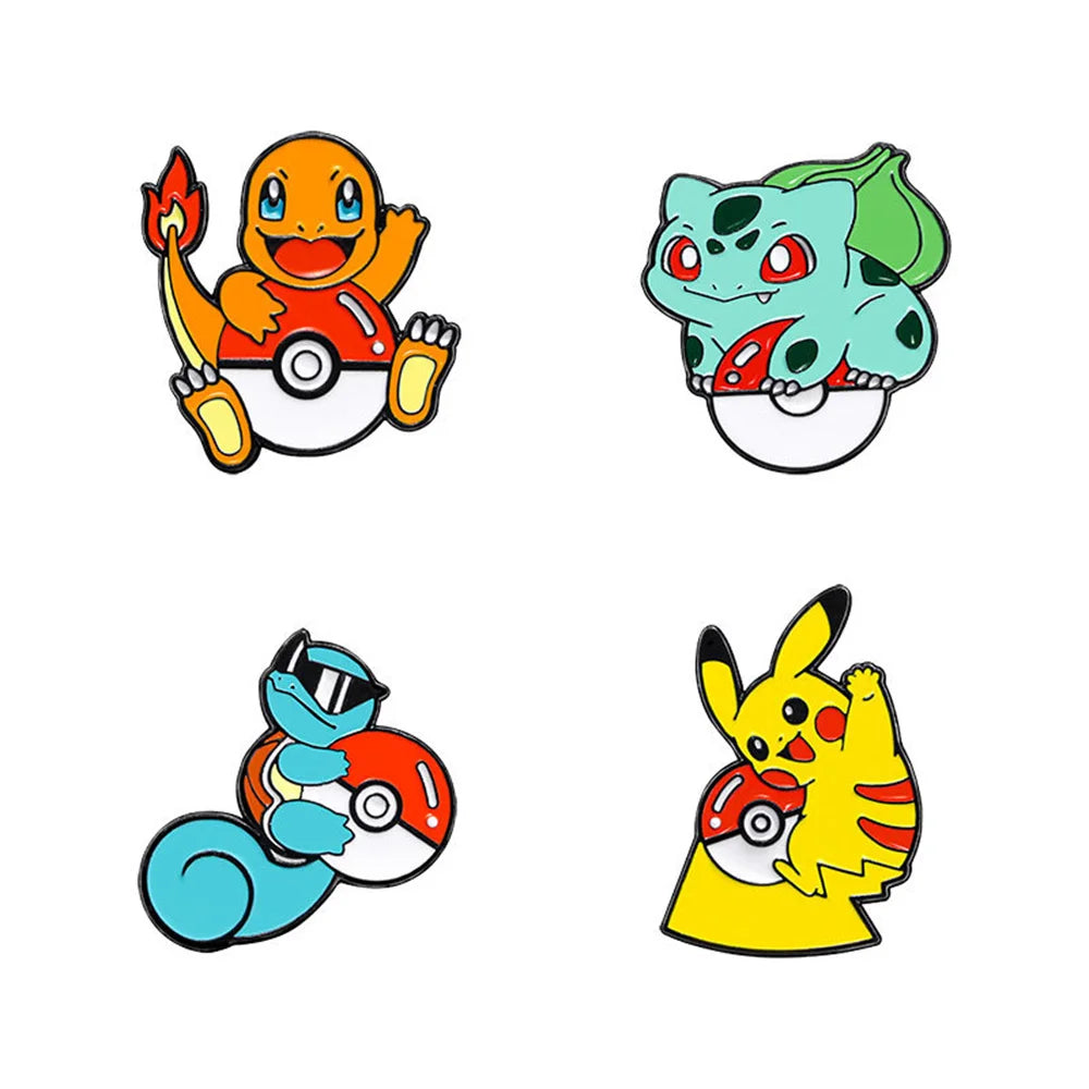 Pokemon Pikachu Anime Brooch For Backpacks Enamel Pin Metal Brooch Pin For Women Badges Pin Brooches Jewelry Accessories