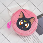 Sailors Moon Zipper Purses Small Bags Portable Coin Pouch Anime Children Round Wallet Cartoon Mini Storage Keychain Bag Kid Gift