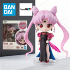 BANDAI Original MODEL KIT Figuarts Mini Sailor Moon Sailor Chibi Tsukino Usagi Hino Rei Anime Figure Model for Boys 100mm