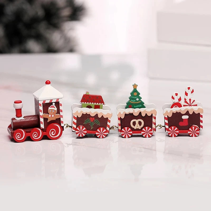 Christmas Train Merry Christmas Decorations For Home 2024 Cristmas Ornament Xmas Navidad Noel Gifts Happy New Year 2025 Decor