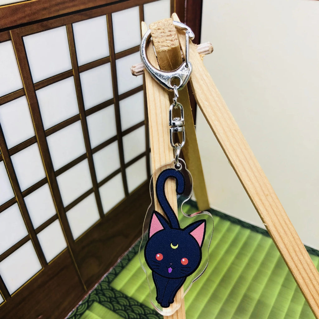 Sailor Moon Acrylic Keychain Anime Accessory Usagi Tsukino Luna Artemis Charm