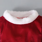 2025 Christmas Santa Claus Outfit Newborn Clothing Sets Winter Fleece Tops+Pants+Hats Baby Girls Clothes Costume Xmas