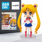 BANDAI Original MODEL KIT Figuarts Mini Sailor Moon Sailor Chibi Tsukino Usagi Hino Rei Anime Figure Model for Boys 100mm