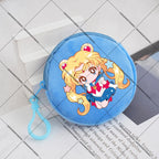 Sailors Moon Zipper Purses Small Bags Portable Coin Pouch Anime Children Round Wallet Cartoon Mini Storage Keychain Bag Kid Gift