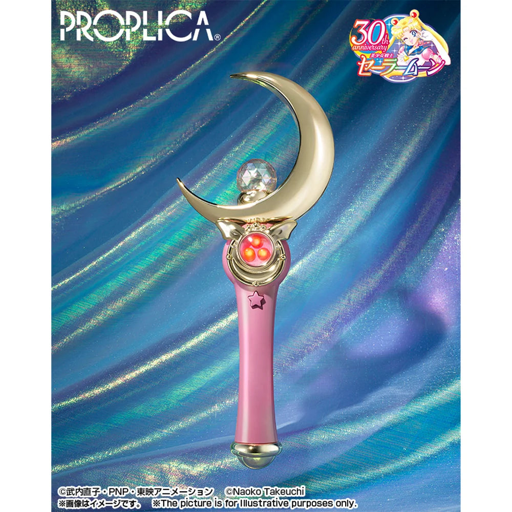 In Stock Original BANDAI PROPLICA Moon Stick Transformation Broochdisguise Pen Crystal Star Figure Anime Sailor Moon Model Toy
