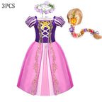 Princess Girl Dress Rapunze Costume For Kids Girl Halloween Cosplay Birthday Party Dresses Gowns Children Clothes Outfit