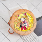 Sailors Moon Zipper Purses Small Bags Portable Coin Pouch Anime Children Round Wallet Cartoon Mini Storage Keychain Bag Kid Gift