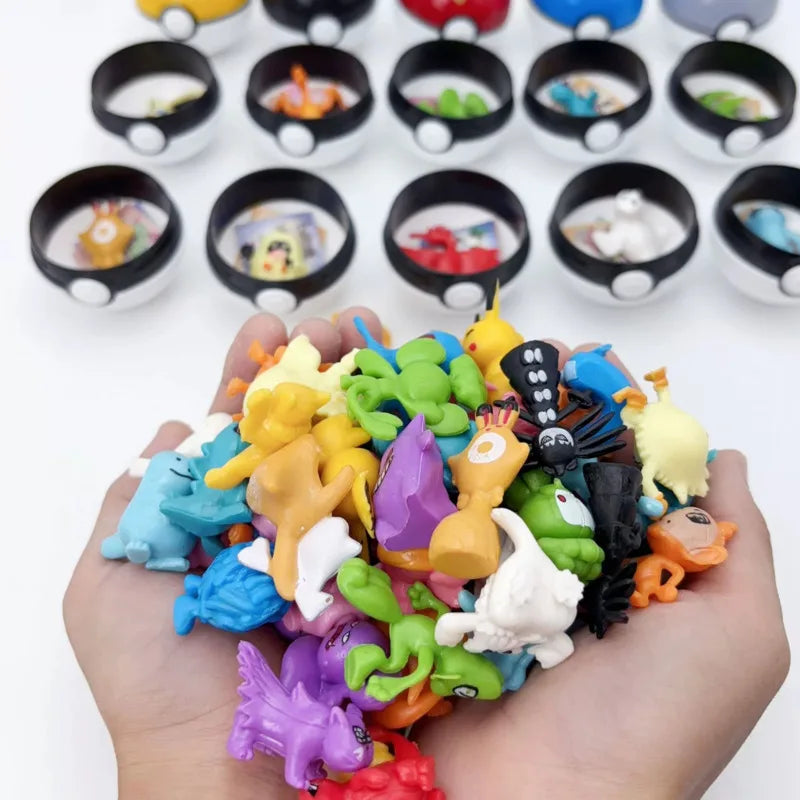 New 12pcs/Set Pokemon Pikachu Pokeball Toy Kids Charmander Anime Peripherals Collection Toy Fans Cartoon Action Figurine Gifts