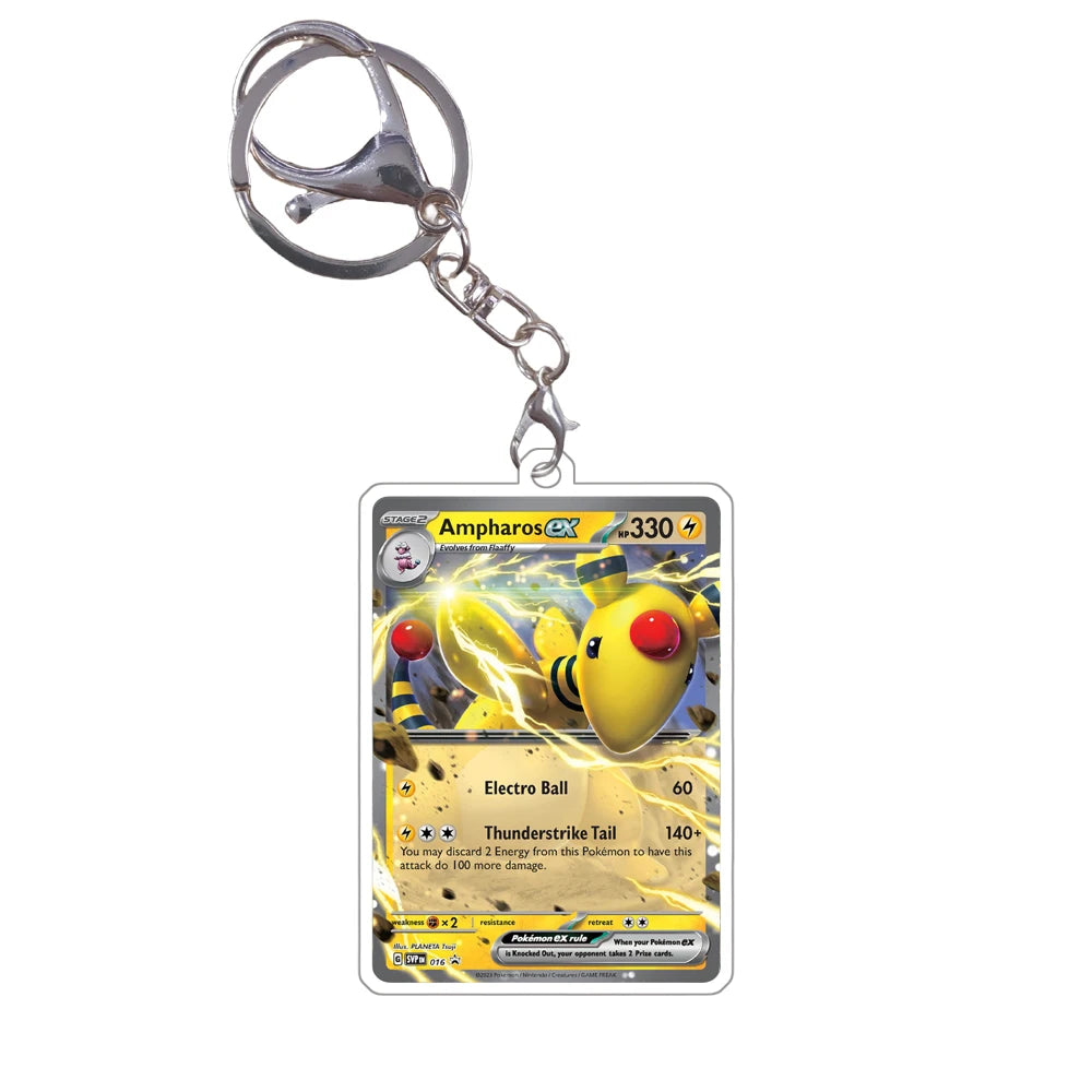 Pokemon Acrylic Small Cards Quaxly Fuecoco Sprigatito Double Sided Pendant Game Props Anime Characters Keychain Game Props Toys