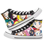 Sailor Moon high-top two-dimensional student canvas shoes anime men and women cartoon fashion casual graffiti board shoes  gifts