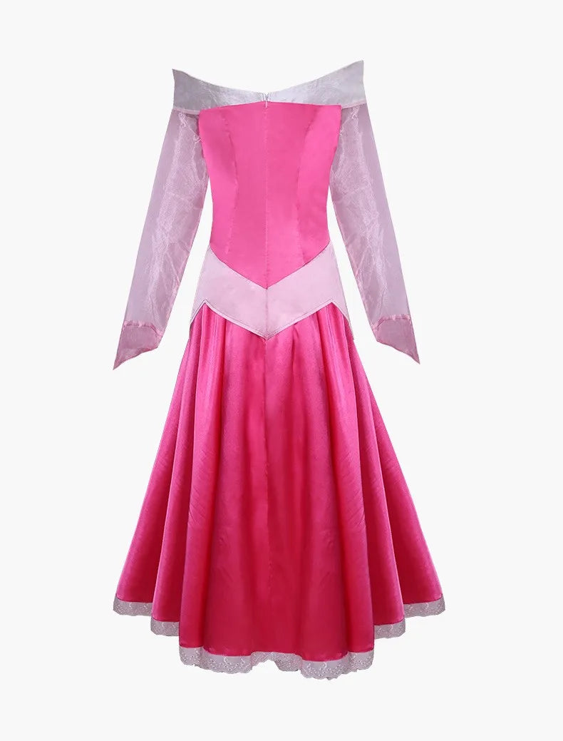 Anime Sleeping beauty Cosplay Costume Cloak Dress Princess Aurora pink dress Stage Performance Disguise Wear Fancy Role Playing