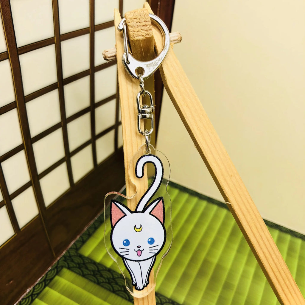 Sailor Moon Acrylic Keychain Anime Accessory Usagi Tsukino Luna Artemis Charm