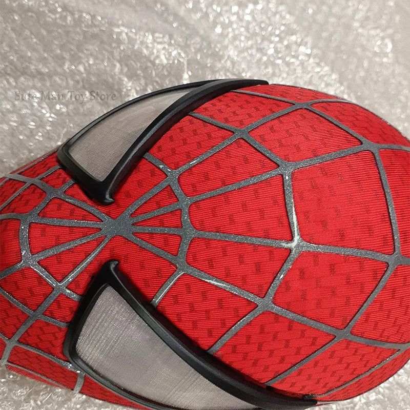 Spiderman Marvel 1/1 3D Spider-Man Tobey Mask Halloween Cosplay Faceshell Detachable Lenses Costumes Superhero Collection Models