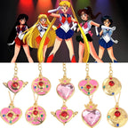 Anime Tsukino Usagi Little Rabbit Keychain Transformer Moon Messenger Mizuno Ami Hino Rei Role Playing Pendant Jewelry Necklace