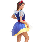 Classic Carnival Party Halloween White Snow Costume Women Adult  Fairy Tale Princess Clubwear Cosplay Costumes Fancy Dress