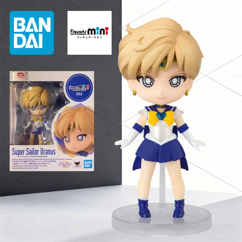 BANDAI Original MODEL KIT Figuarts Mini Sailor Moon Sailor Chibi Tsukino Usagi Hino Rei Anime Figure Model for Boys 100mm