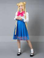 Anime Sailor Crystal Tsukino Usagi Cosplay Costume Women School JK Uniform
