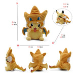 Cos Eevee Pikachu Cosplay Plush Toys Pikachu Peluche Lucario Stuffed Animal Doll Collectible Gift,Cartoon 20-30CM
