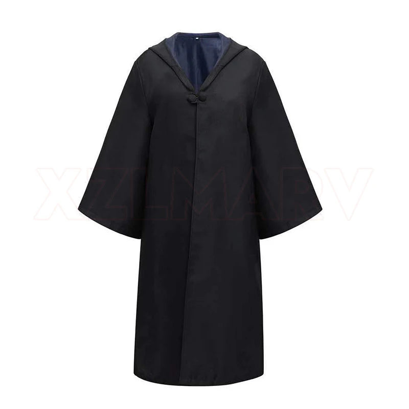 Adult Girls Hogwarts Cosplay Magic School Robes Cloak Slytherin Halloween Cape Boys Costume Women Men Uniform Scarf Tie Gifts