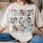 Retro Disney Princess Comfort Colors Shirt Polaroid Frame Disney Princess Tee Disney Girl Trip Tee Princess Women Tee