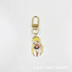 Sailor Moon Keychain Girl Metal Key Chain Creative Cartoon Anime Car Pendant Women Charm Key Ring Cute Couple Birthday Gift