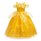 New Princess Dresses Girls Belle Party Costume Girl Birthday Flower Clothes Beauty and the Beast Fancy Disguise