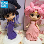 Original Bandai Qposket Sailor Moon Figure Eternal The Movie Princess Neptune Uranus Action Figurine Anime Model Girl Statue Toy