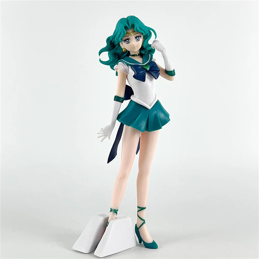 23cm Sailor Moon Anime Figure Sailor Mars Mercury Jupiter Venus Saturn Action Figurine Model Kids Collectible Toys Birthday Gift