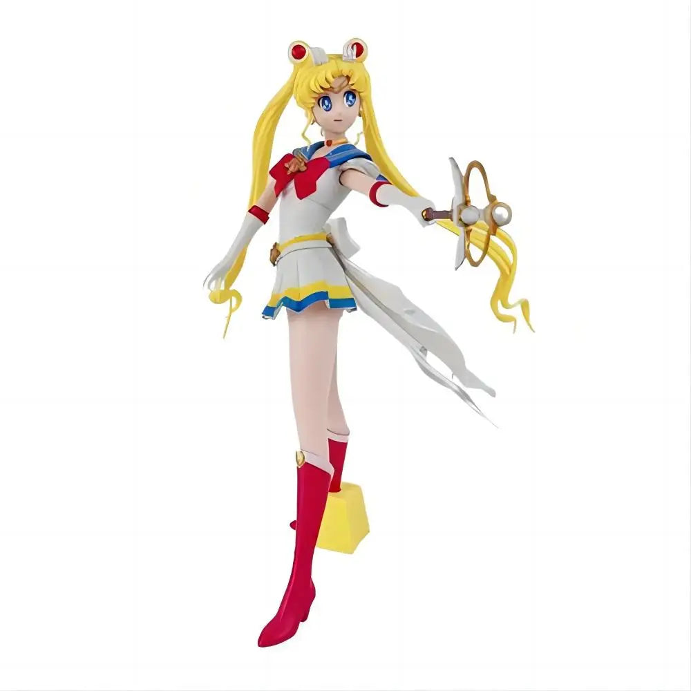 23cm Sailor Moon Anime Figure Sailor Mars Mercury Jupiter Venus Saturn Action Figurine Model Kids Collectible Toys Birthday Gift