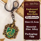 Genuine Harry Potter Metal Embossed Badge Keychains Cosplay Props Film Television Peripheral Backpack Hanging Ornaments Gifts