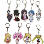 Sailor Moon Acrylic Keychain Anime Accessory Usagi Tsukino Luna Artemis Charm