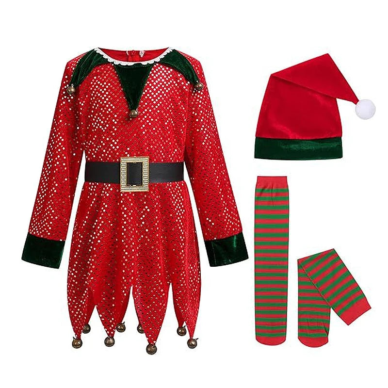 Christmas Kids Clothes Girl's Cosplay Dress Boys and Girls Carnival Party Clothes Children's New Year Costume Xmas Suit Gift