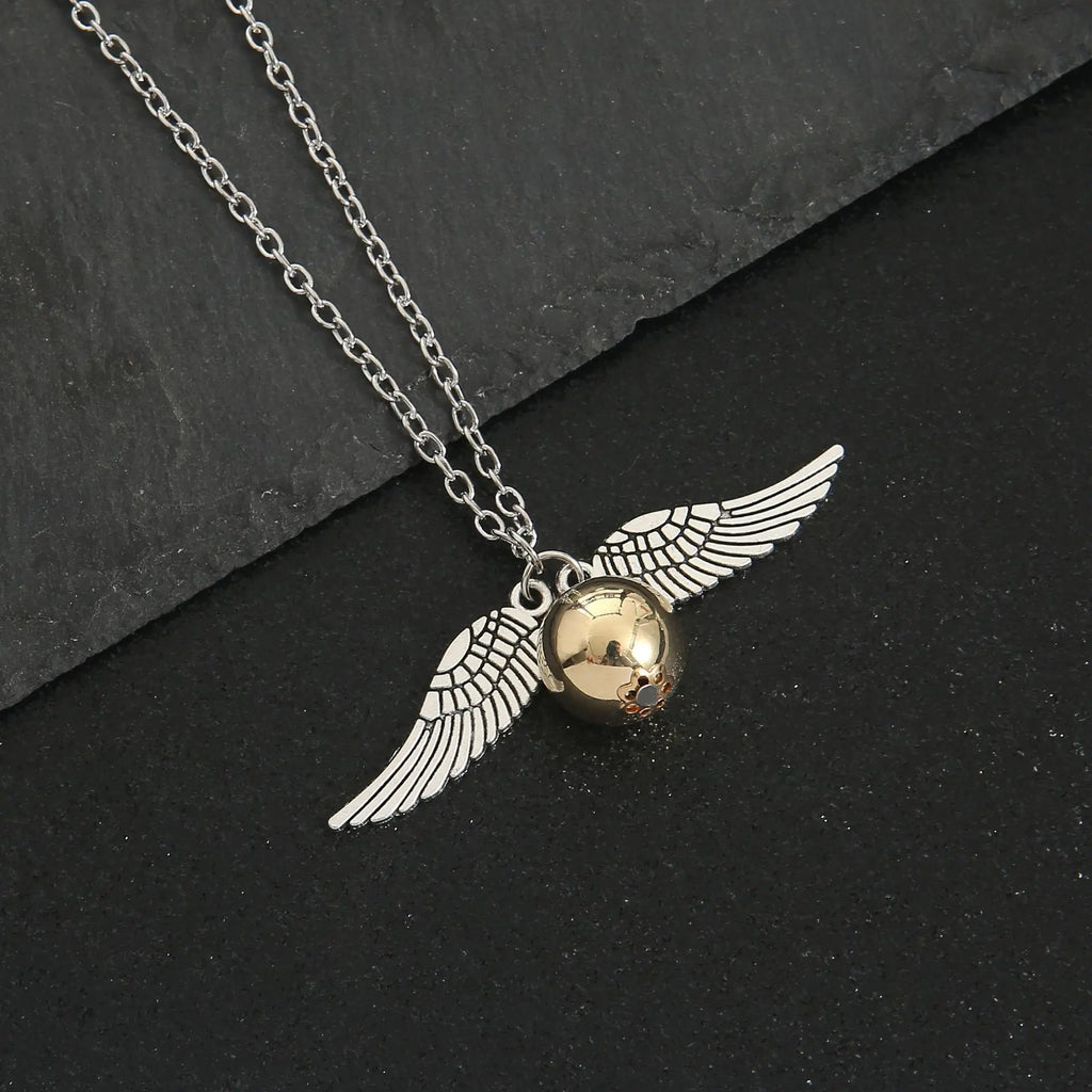 Starry Fleld  American Deathly Hallows Snitch Gold Necklace